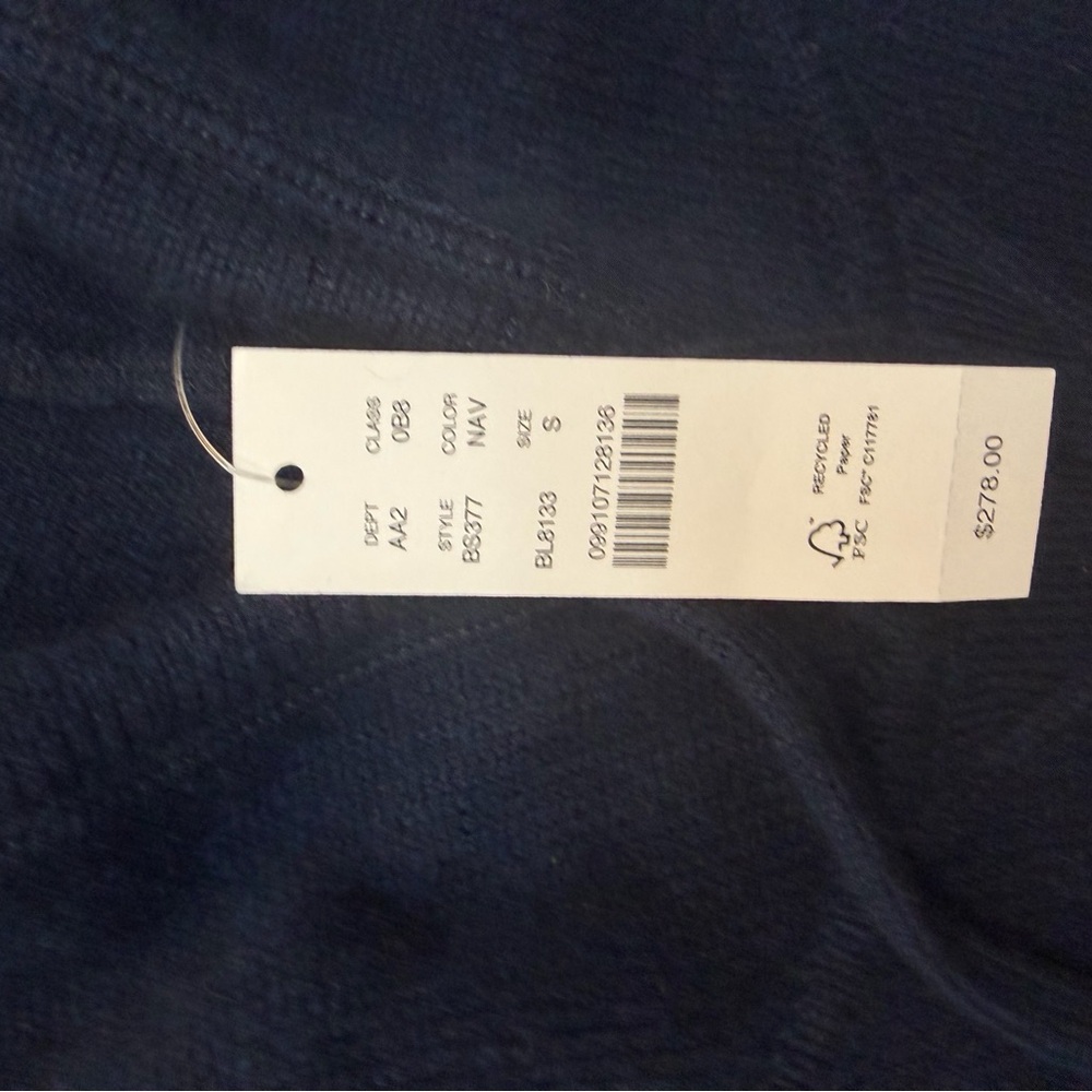 J. Crew Navy Blue Cashmere Hoodie NWT - Picture 2 of 2
